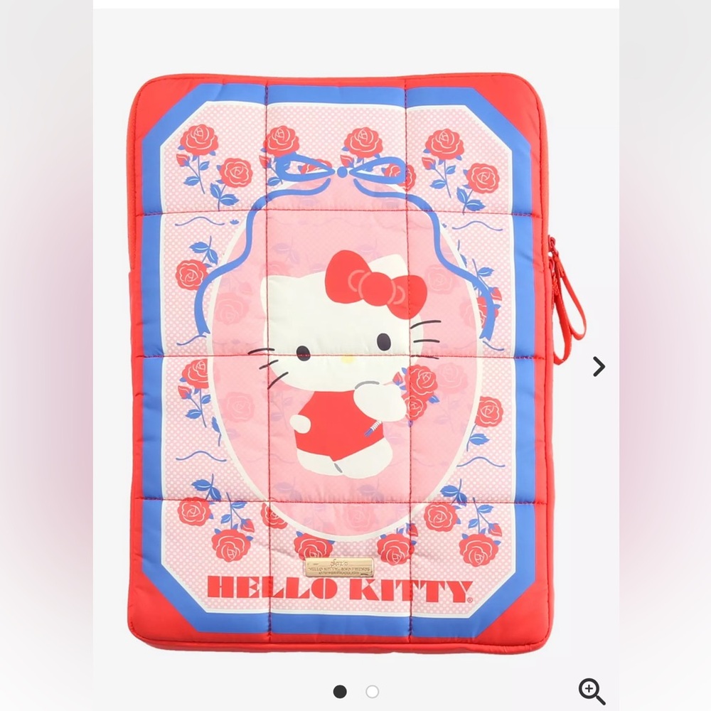 New sonix hello kitty retro rose puffy laptop sleeve